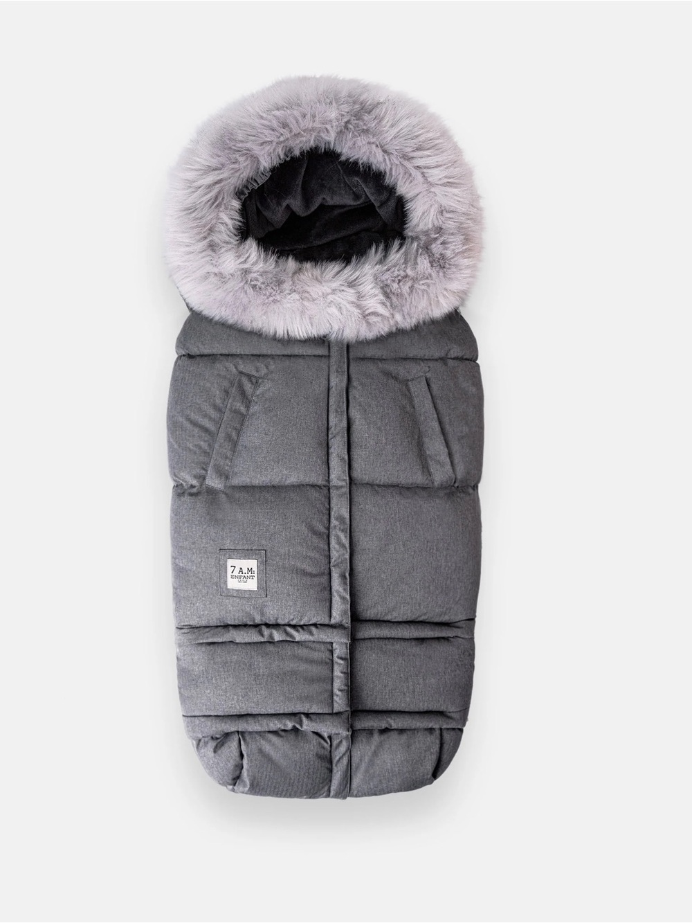 7am Enfant 212 EVOLUTION Extentable TUNDRA PLUSH Heather Gray Stroller Blanket